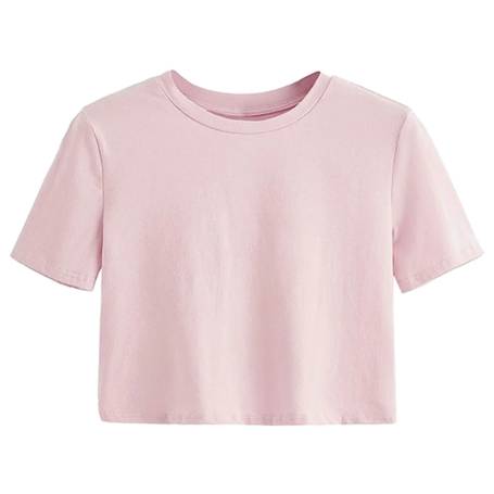 Baby Pink Crop T-shirt Manufacturers in Delhi