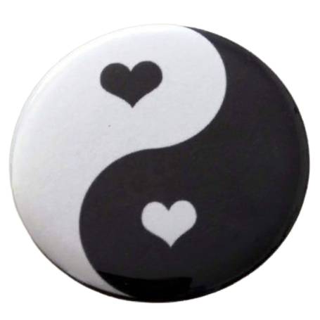 Black And White Yin Yang Hearts Button Buddies Manufacturers in Delhi