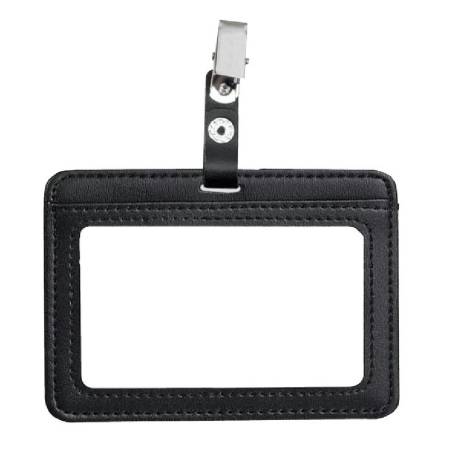 Black Horizontal ID Card Holder With Clip Manufacturers in Delhi