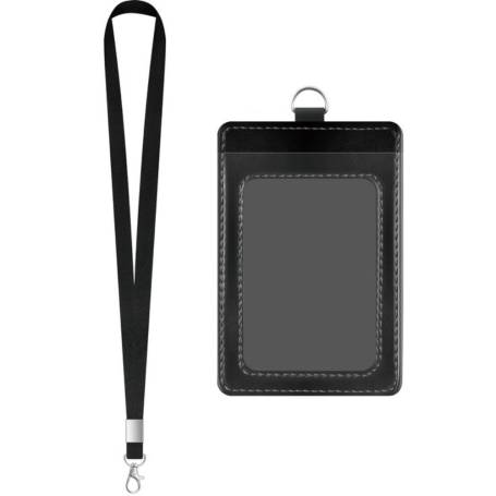 Black Vertical ID Badge Holder With Lanyard Manufacturers in Delhi