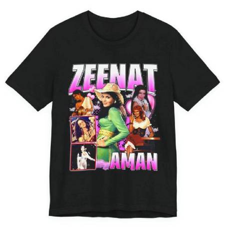 Black Zeenat Aman Graphic T-Shirt Manufacturers in Delhi