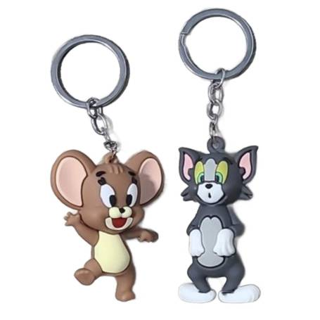 Brown Jerry And Grey Tom Keychain Set Manufacturers in Delhi