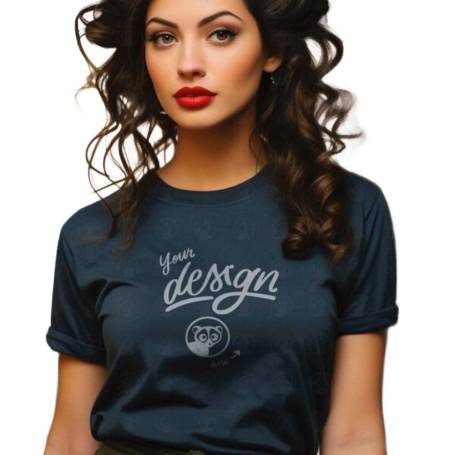Dark Navy T-Shirt With Custom Design Manufacturers in Delhi