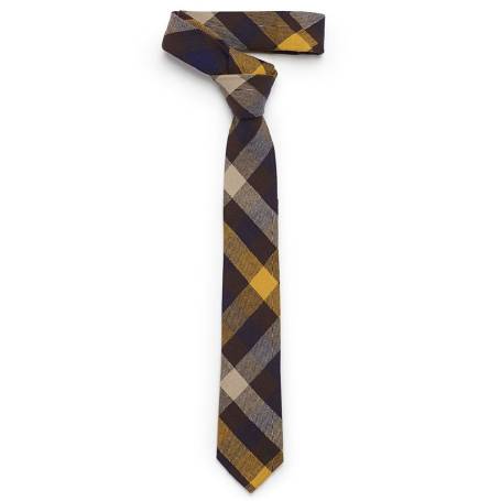 Gold And Blue Plaid Tie Manufacturers in Delhi