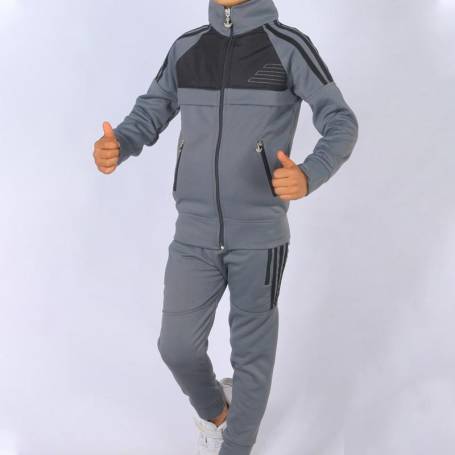 Grey Melange School Tracksuit Manufacturers in Delhi