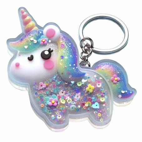 Pink And Blue Glitter Unicorn Keychain Manufacturers in Delhi
