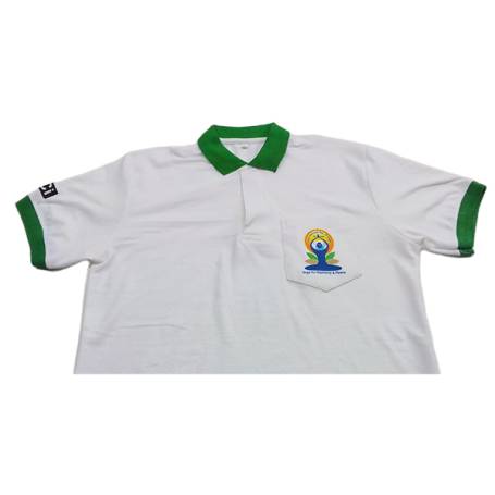 Premium White Cotton Yoga T-Shirt Polo Neck Casual Fitness Wear Manufacturers in Delhi