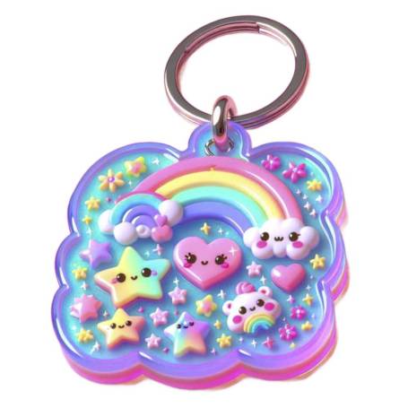 Rainbow Cloud And Star Keychain Manufacturers in Delhi