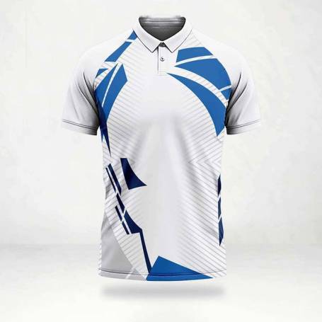 White with Light Blue Stripes Cricket Tracksuit Manufacturers in Delhi